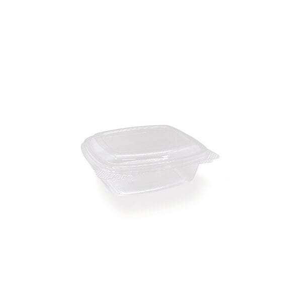 Hinged PET 12oz Rectangle Container with Lid - Clear 50x6P