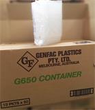 Rectangular Container 650ml - Plastic 175x118x49mm - Clear 50x10P