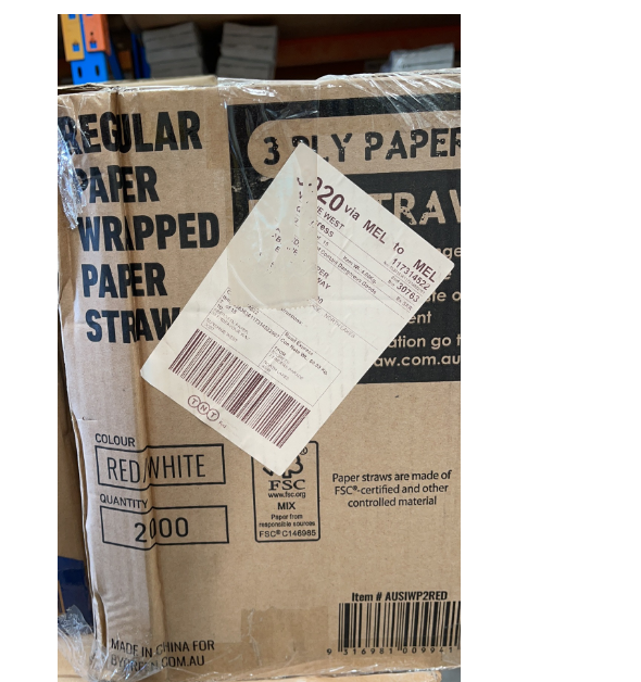 Straw Regular Paper 6x197mm - I.Wrapped White 250x10P