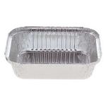 * Rectangular Foil Container 560ml/19oz - 184x106x38mm - Silver 100x5P