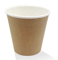 90mm Single Wall Coffee Cup 8oz/280ml - Brown 50x20P