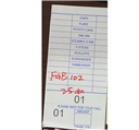 Order Paper Book - 2 Part Fish n Chip - White n Blue 100s