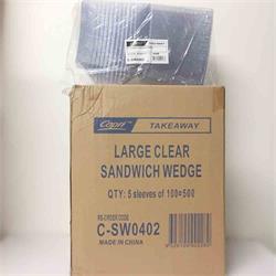 Sandwich Wedge Large - Plastic 90x370x67mm - Clear 100x5P