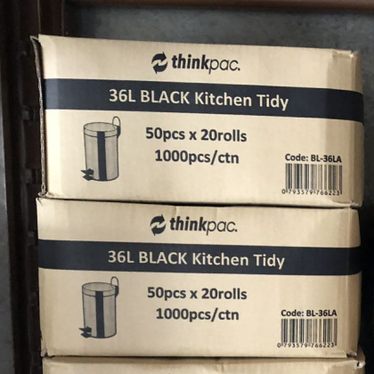 Bin Liner 36lt - 660x580mm - Black 50x20P