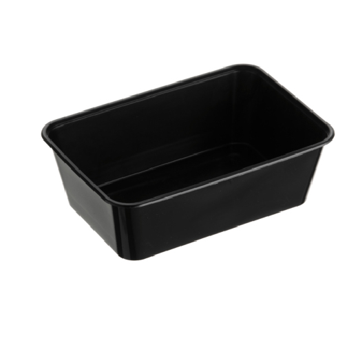 Rectangular Container 750ml - Plastic 175x118x56mm - Black 50x10P