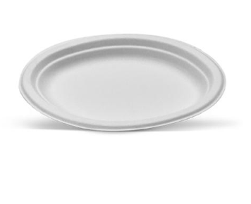 Oval Plate Small 191x254mm - Sugarcane White 50x10P