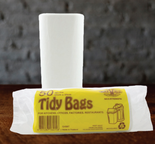Bin Liner 27lt - 650x510mm - White 50x20P