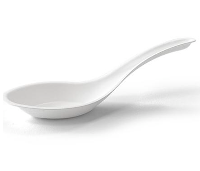 Chinese Soup Spoon - Sugarcane 100x10P
