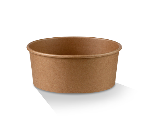 Salad Bowls 32oz/960ml - PE Coated Kraft 150x128x77mm - Brown 50x6P