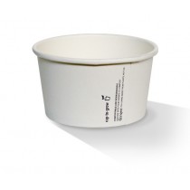 Paper Bowl 16oz /480ml- PLA Coated 115x91x80mm - White 25x20P