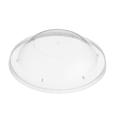 Round Container Dome Lid 120mm - Plastic 120x31mm - Clear 50x10P