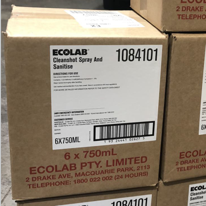 Sanitiser - Ecolab 1084101 Cleanshot Spray - Green 750ml