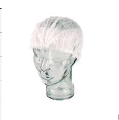 Hairnet - Crimped Caps 21in - White 100sx10P
