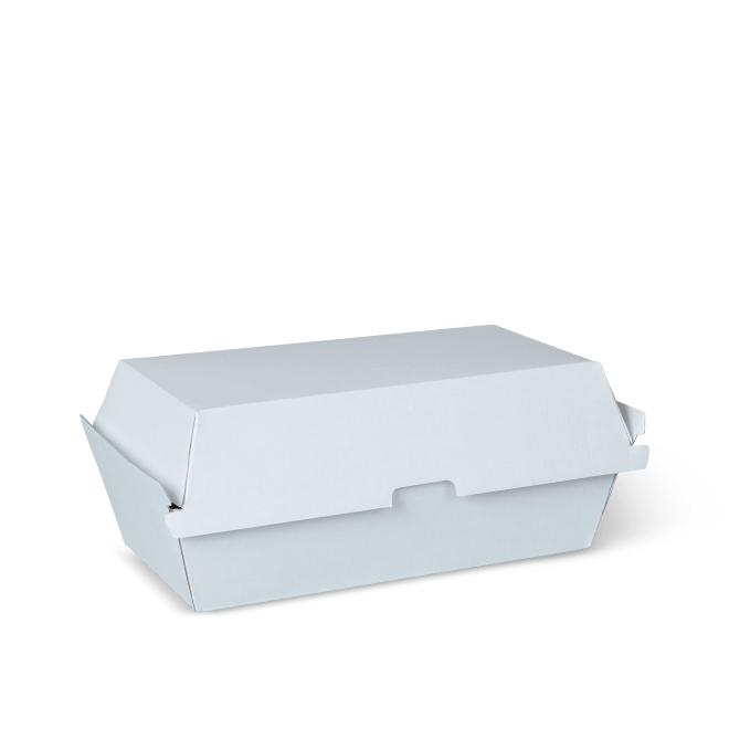 Regular 176x91x85mm - Snack Box - Corrugated White 200s