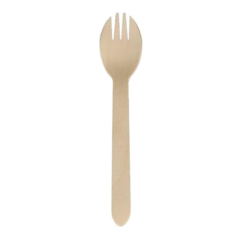 Spork 157x30mm - Wooden 100x10P
