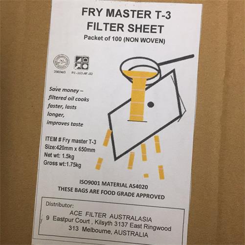 Oil Filter Nonwoven T3/420x650mm - White 100s