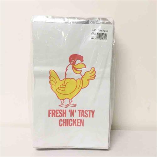 * Extra Large Foil Chicken Bag - 170x305x65mm - Printed 250s