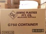 Rectangular Container 750ml - Plastic 175x118x76mm - Clear 50x10P