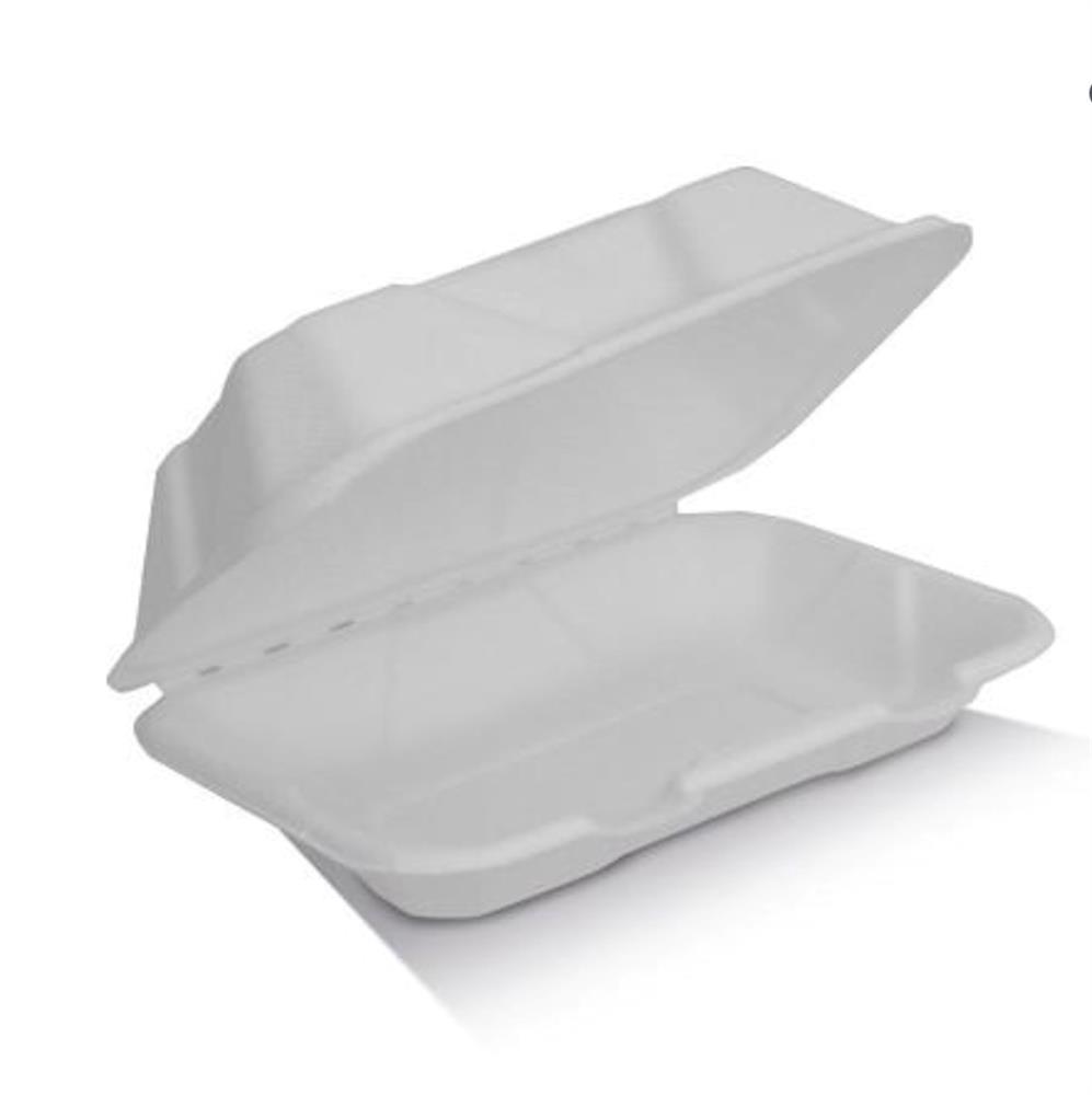 Sugarcane Box 9x6x3in/229x152x75mm - White 125x2P