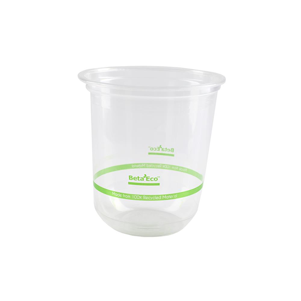 95mm U RPET Cup 12oz/360ml - Green Clear 50x20P