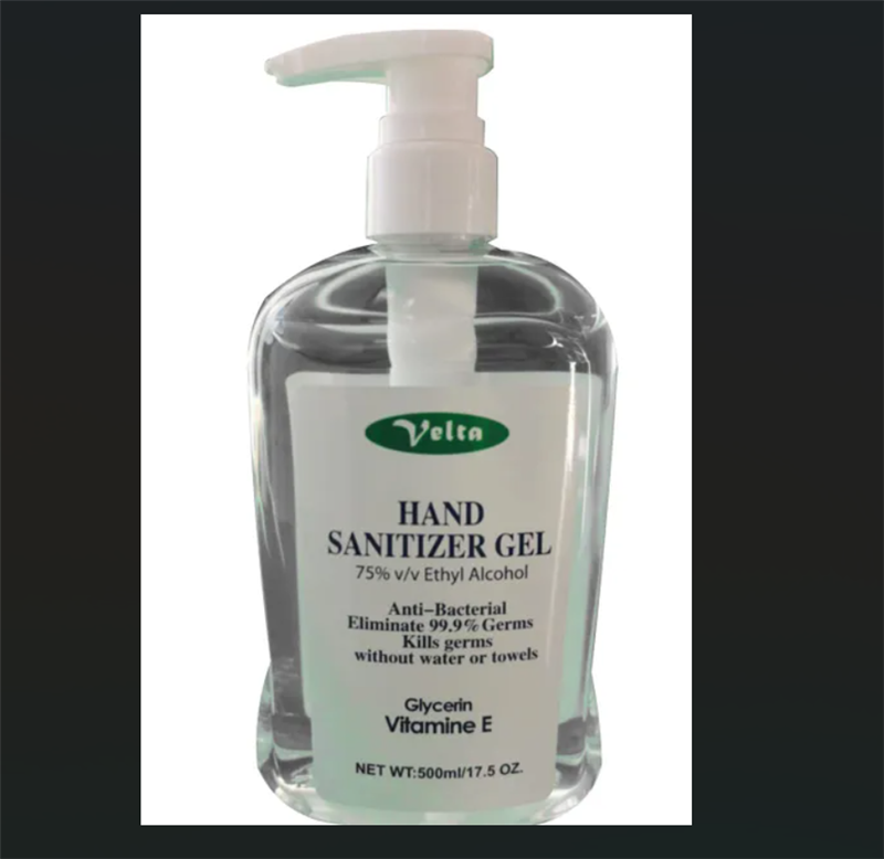 Instant Hand Sanitiser Gel with Pump 500ml 75% Ethanol