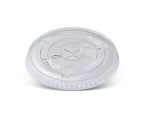 84mm PET Flat Lid X Slot suit 10/12oz - Clear 100x10P