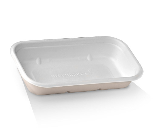 Sugarcane Tray 24oz/750ml  - Container 228.6x128x39mm- 40x4P