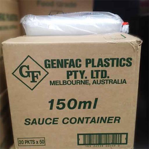 Sauce Container 150ml - Plastic Natural 50x20P