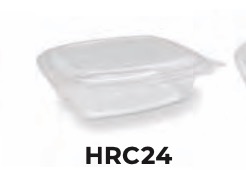 Hinged PET 24oz/165x148x63 Rectangle Container with Lid - Clear 50sx4