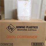 Rectangular Container 900ml - Plastic 175x118x62mm - Clear 50x10P