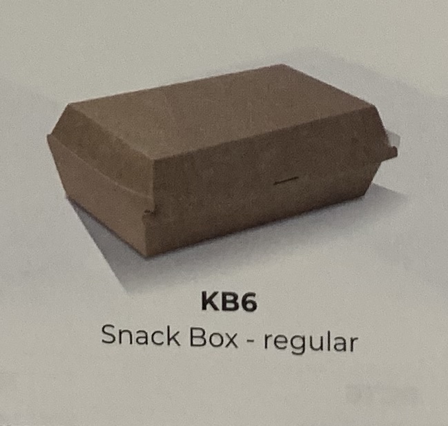 Regular 176x91x85mm - Snack Box - Clamshell Brown 100x4P