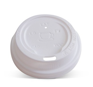 62mm Plastic Hot/Cold Lid 4oz - White 50x20P