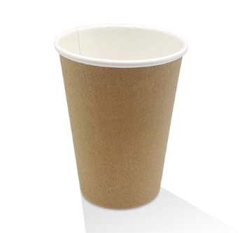 90mm Single Wall Coffee Cup 12oz/360ml - Brown 50x20P