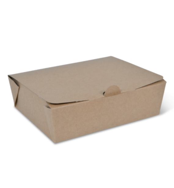 Takeaway Medium Box 800ml/142x111x49mm - Polyethylene Brown 75x4P