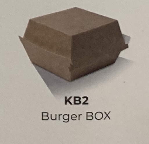 Burger Box 4in/102x105x80mm - Brown 125x4P