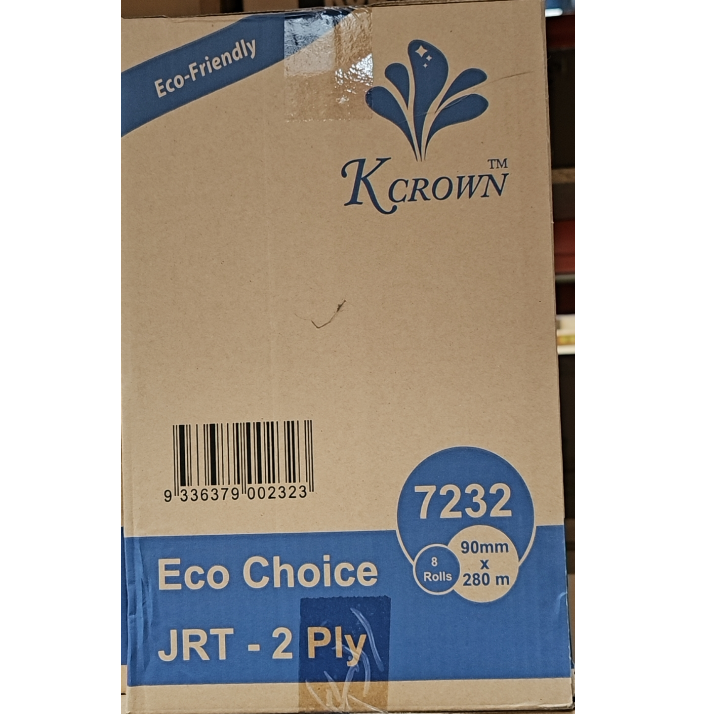 Jumbo T/Roll 2ply x 300m x 95mm x 8s - Eco Choice Carton