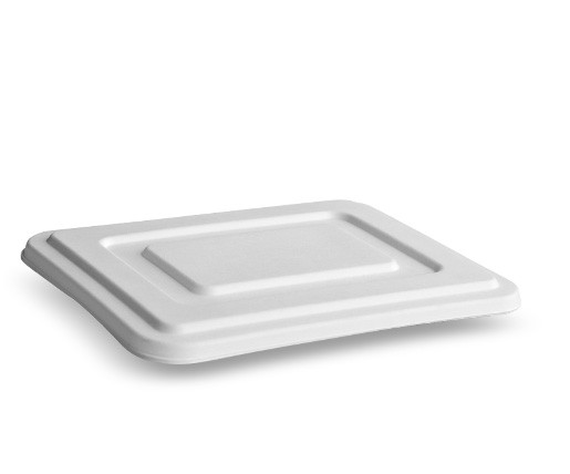 Sugarcane Tray Lids - 5 Compartment - 290x230x20mm - White - 400s/4p