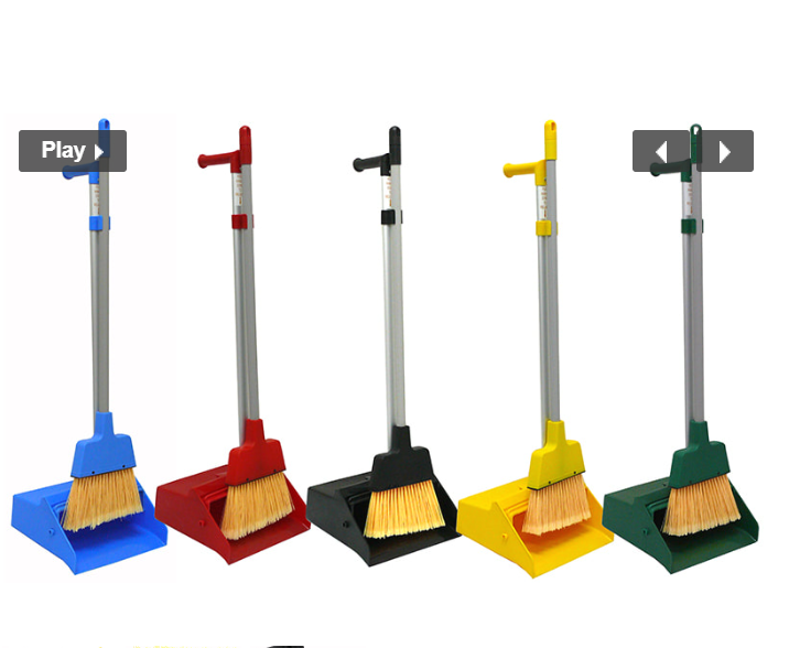 Dust Pan with Broom - Lobby Black
