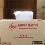 Rectangular Flat Lid - Plastic 178x123x7.5mm/Suit 500-1000  - Clear 50x10P