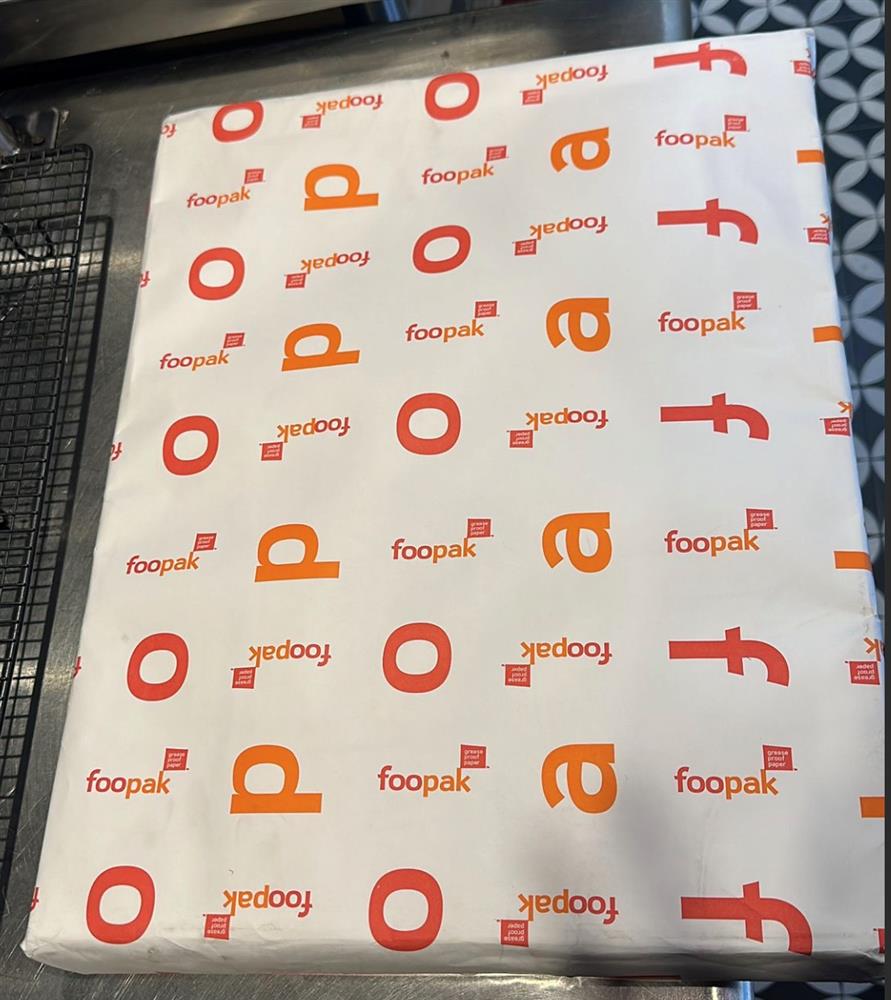 Foopak Greaseproof Paper 35gsm - Premium 1/2cut 430x342mm - White 800s