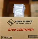 Rectangular Container 700ml - Plastic 175x118x53mm - Clear 50x10P