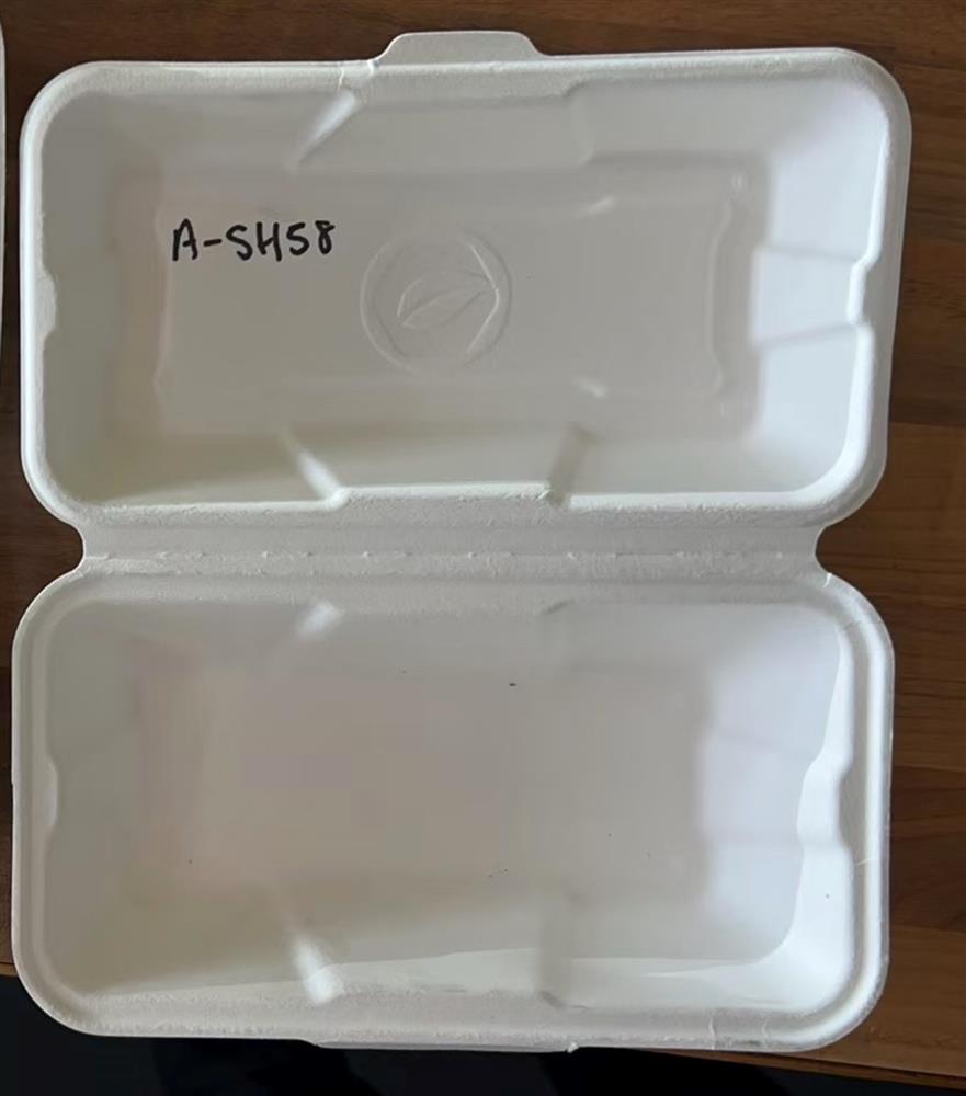 Sugarcane Clamshell 8.5x5x3/214.8x130x75mm - White 50x8P