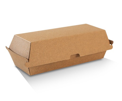 Hot Dog Box - Corrugated 208x70x75mm - Brown 50x8P