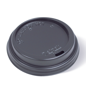 90mm Smooth Lid suit BIO 12/16/20oz (360-600ml) - Black 100sx10P