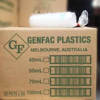 Sauce Container 40ml - Plastic Clear 50x20P