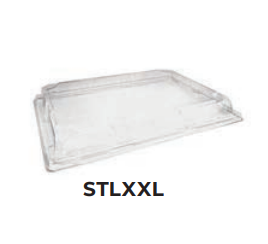 Sushi Tray Lid XXL - PET 244x154x35mm -  Clear 300s