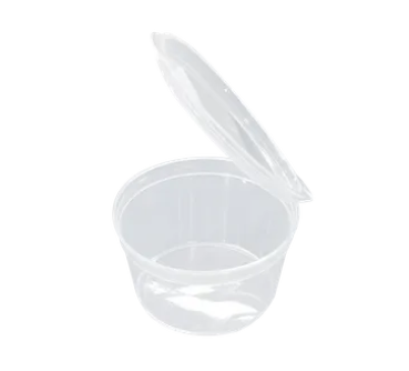 Sauce Container With Lid 100ml - Plastic Clear 50x20P