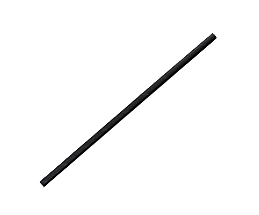 Regular Straw Paper 6x197mm - Black 50x50P