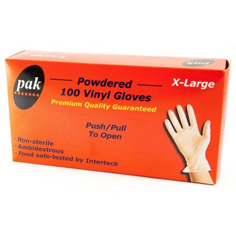 Vinyl Clear - Extra Large - Powdered 100sx10P