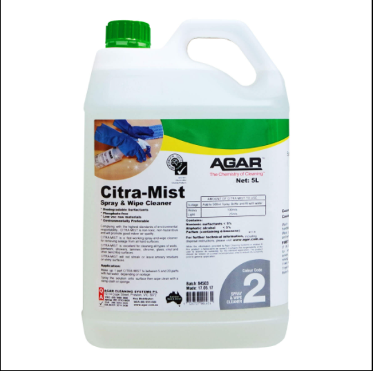 All Surfaces Cleaner - Citra Mist - Agar White 5lt